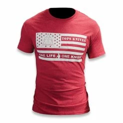 TOPS Flag Logo Red T-shirt