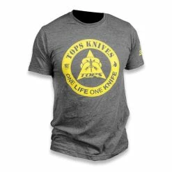 TOPS One Life One Knife Charcoal T-shirt
