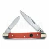 Hen & Rooster Pen Knife Red Smooth Bone Pocket Knife -Tools Store Online 42334 HR302RSB 01