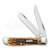 Case Cutlery Worn Antique Bone Peach Seed Jig Mini Trapper Pocket Knife 55226 -Tools Store Online 58301 CA55226 01