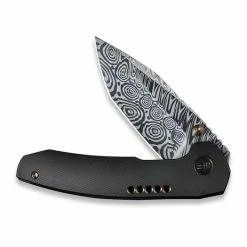 We Knife Trogon Damascus, Black Titanium WE22002B-DS1 -Tools Store Online 74764 WEWE22002B DS1 03